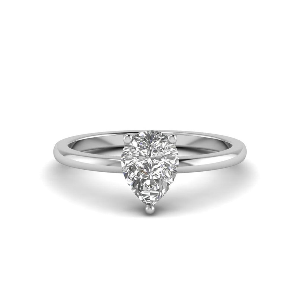 Pear Moissanite Solitaire Engagement Ring Anniversary Jewelry