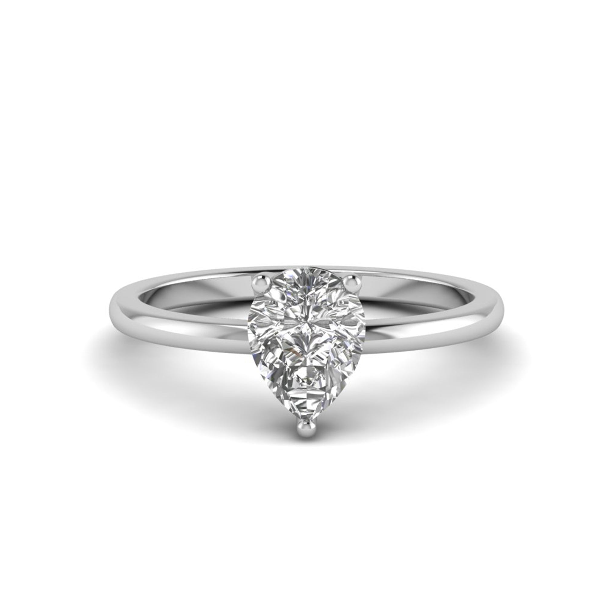Pear Moissanite Solitaire Engagement Ring Anniversary Jewelry