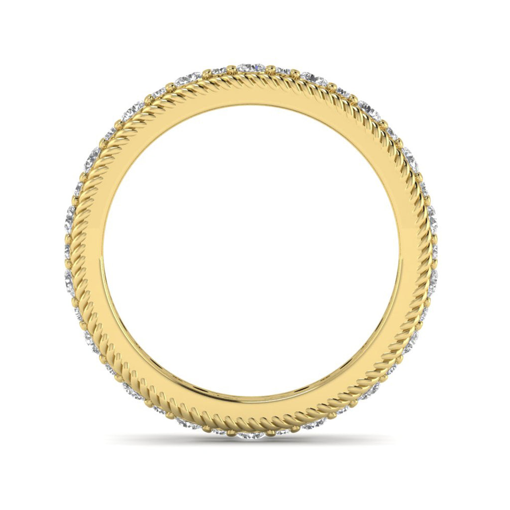 Round Moissanite Eternity Wedding Band Bridal Stacking Ring