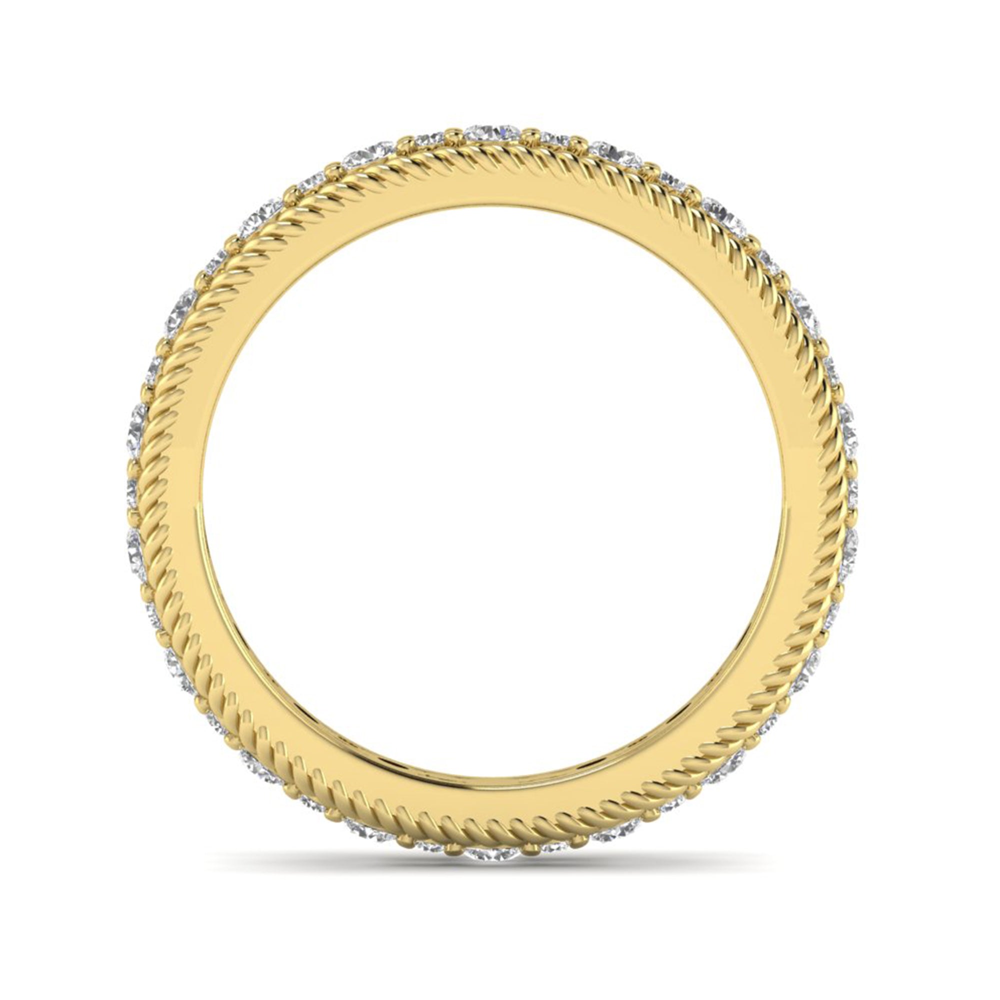 Round Moissanite Eternity Wedding Band Bridal Stacking Ring