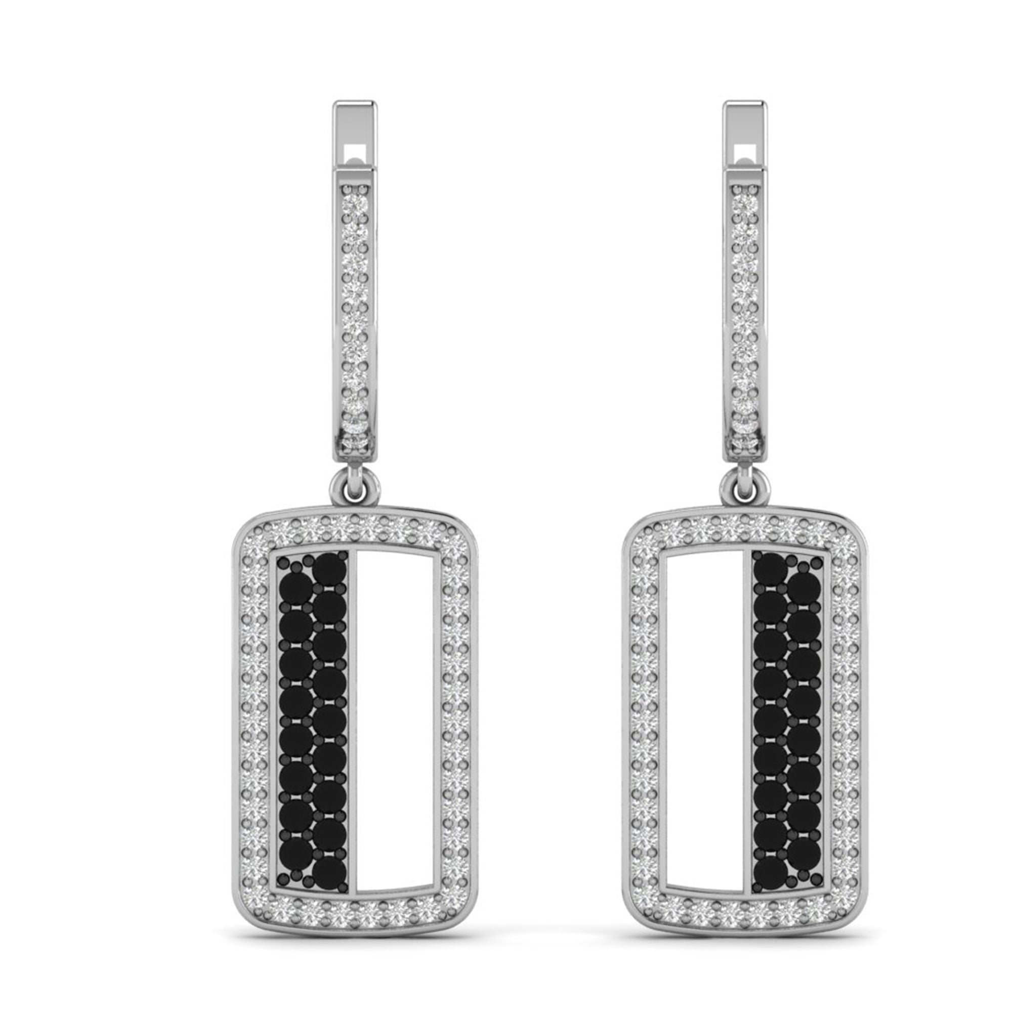 Moissanite Pave Huggie Earrings Cartilage Wedding Jewelry
