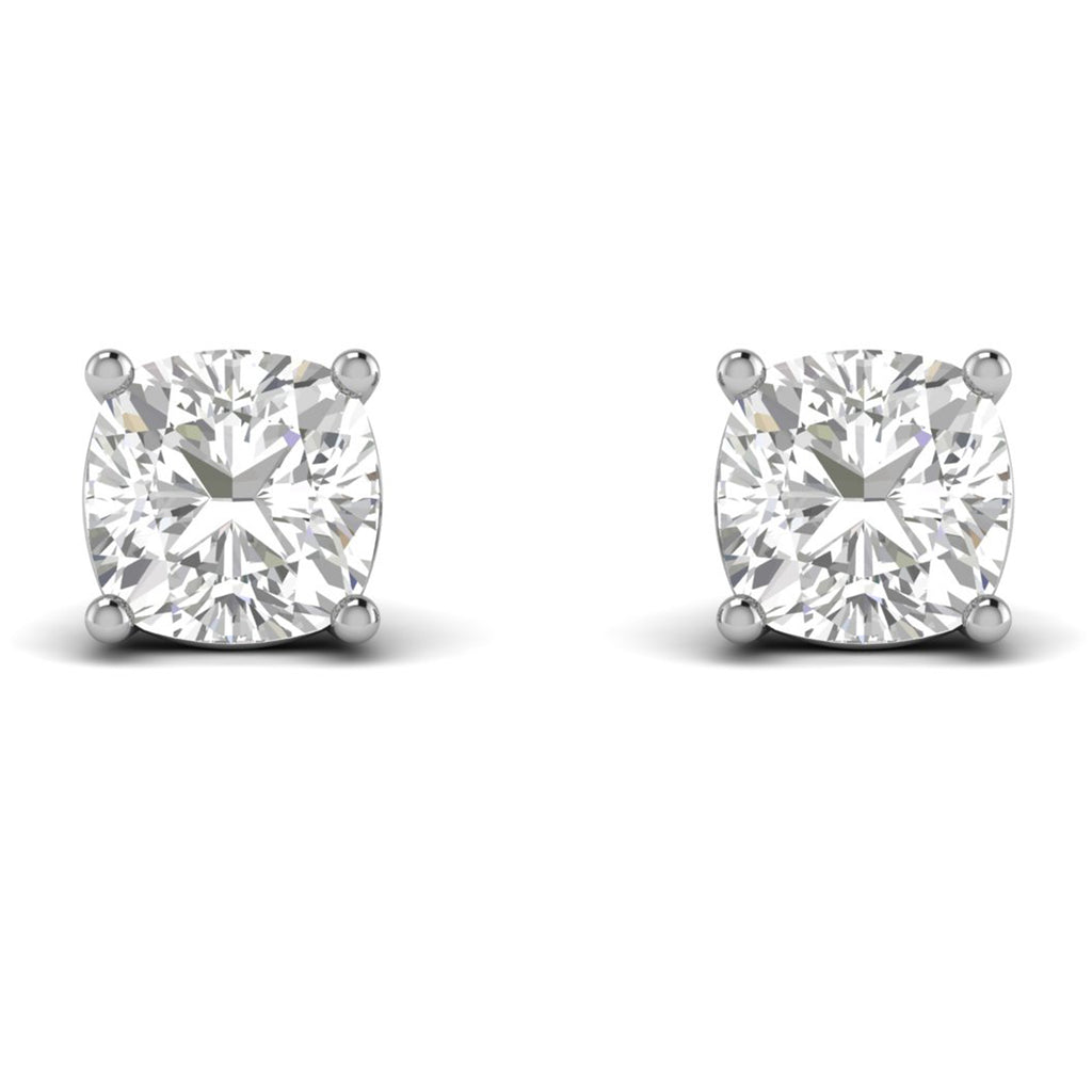 Cushion Moissanite Solitaire Stud Earrings Cartilage Jewelry