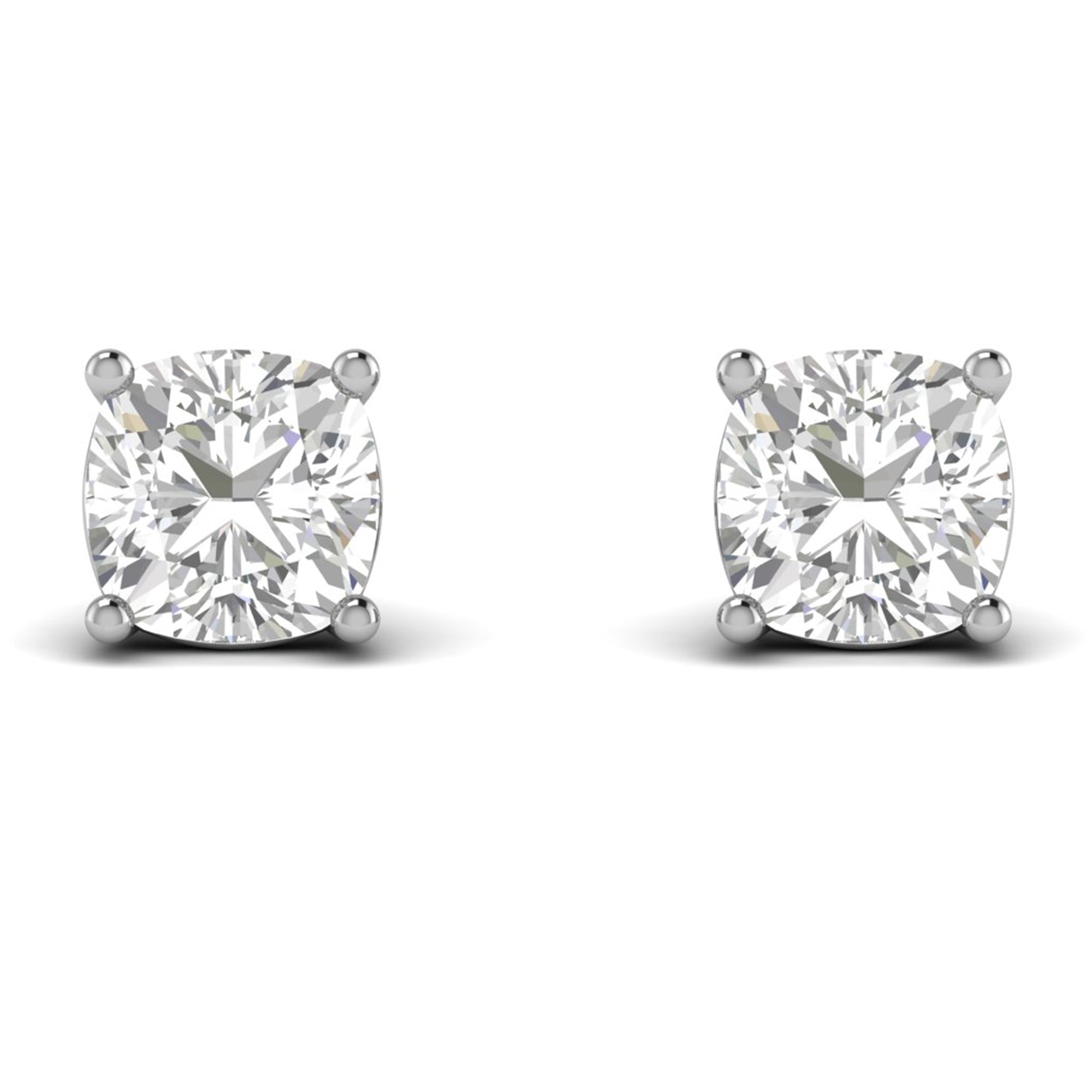 Cushion Moissanite Solitaire Stud Earrings Cartilage Jewelry