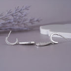 Moissanite Pave Statement Hoop Earrings Dainty Wedding Jewelry