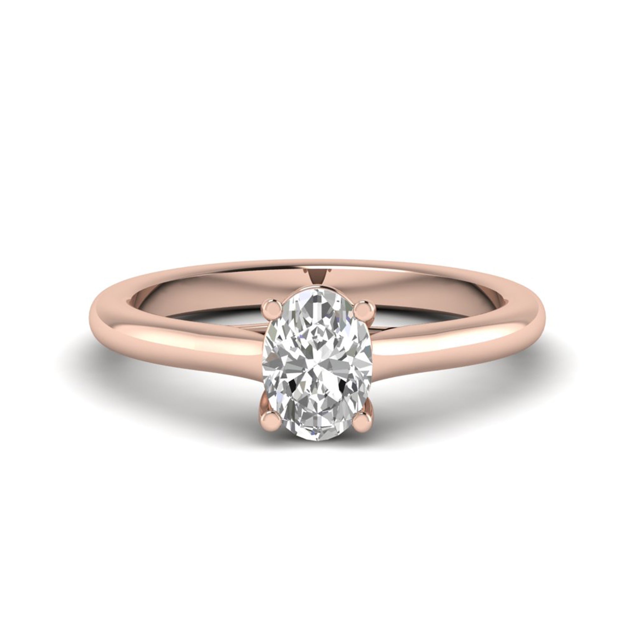 Oval Moissanite Cathedral Engagement Ring Bridal Jewelry
