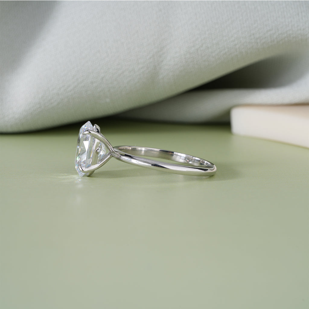 Oval Moissanite Solitaire Engagement Ring Anniversary Jewelry