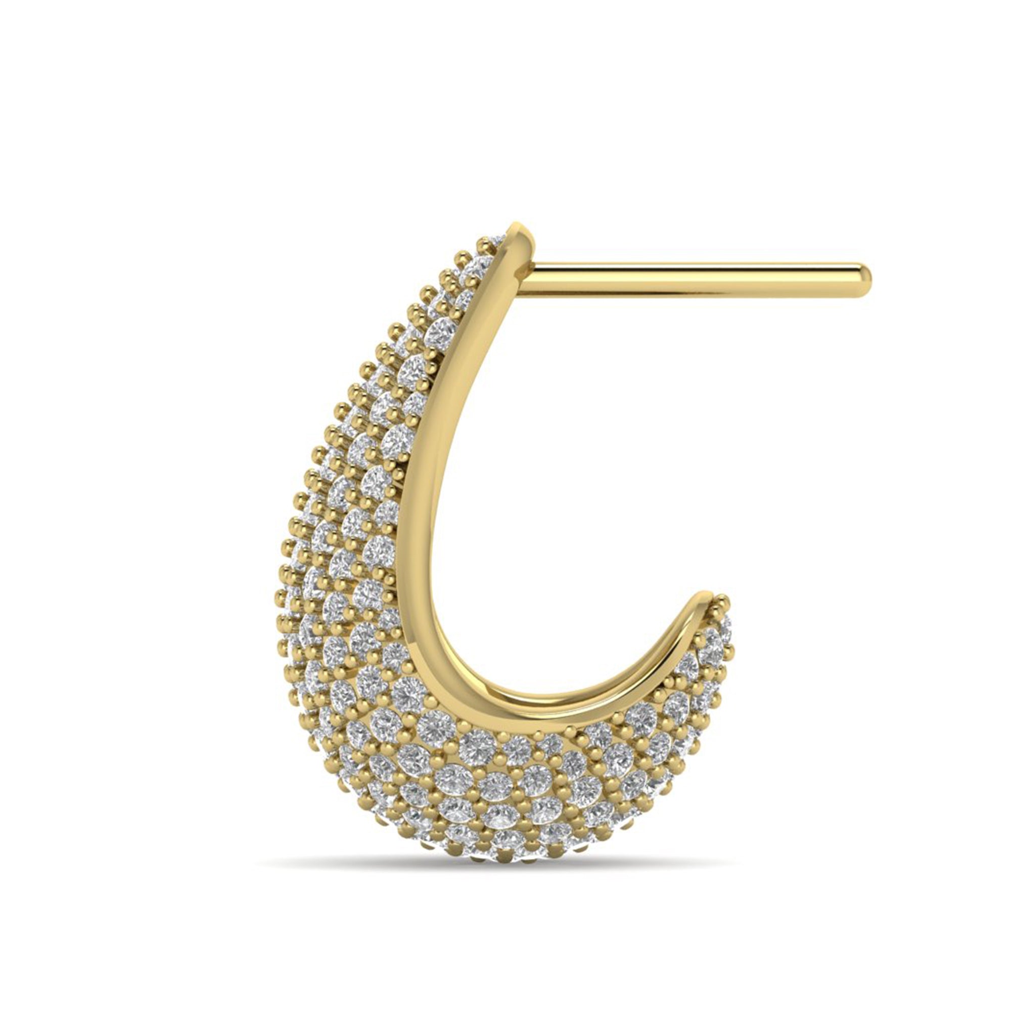 Moissanite Pave Statement Drop Earrings Dainty Wedding Jewelry