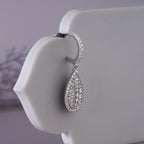 Moissanite Pave Statement Hoop Earrings Dainty Wedding Jewelry