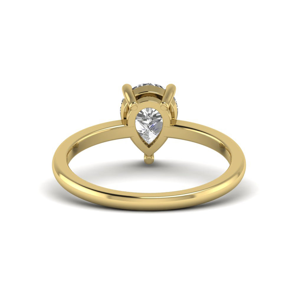 Pear Moissanite Solitaire Engagement Ring Anniversary Jewelry