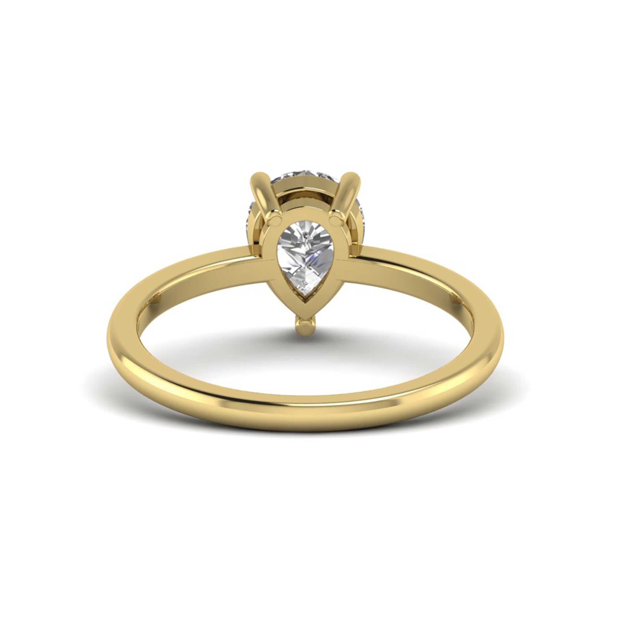 Pear Moissanite Solitaire Engagement Ring Anniversary Jewelry