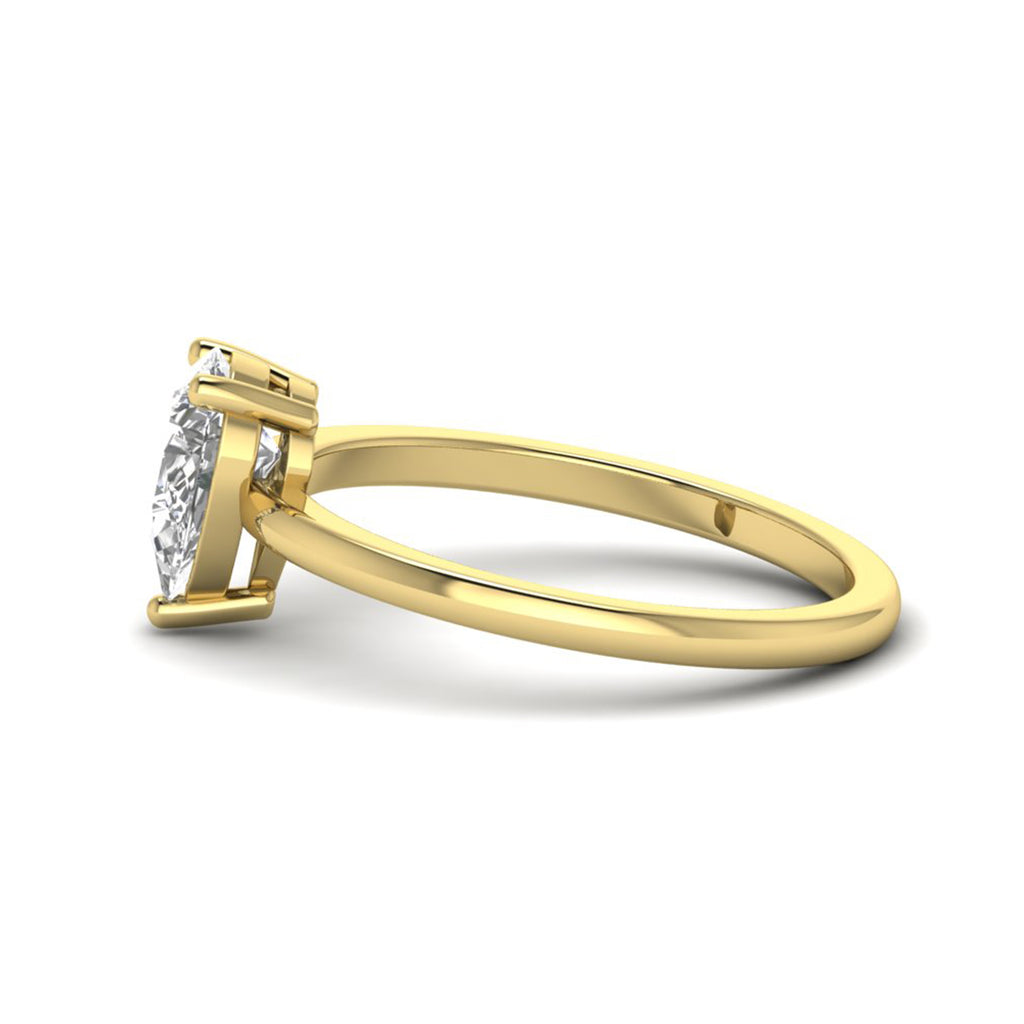 Pear Moissanite Solitaire Engagement Ring Anniversary Jewelry