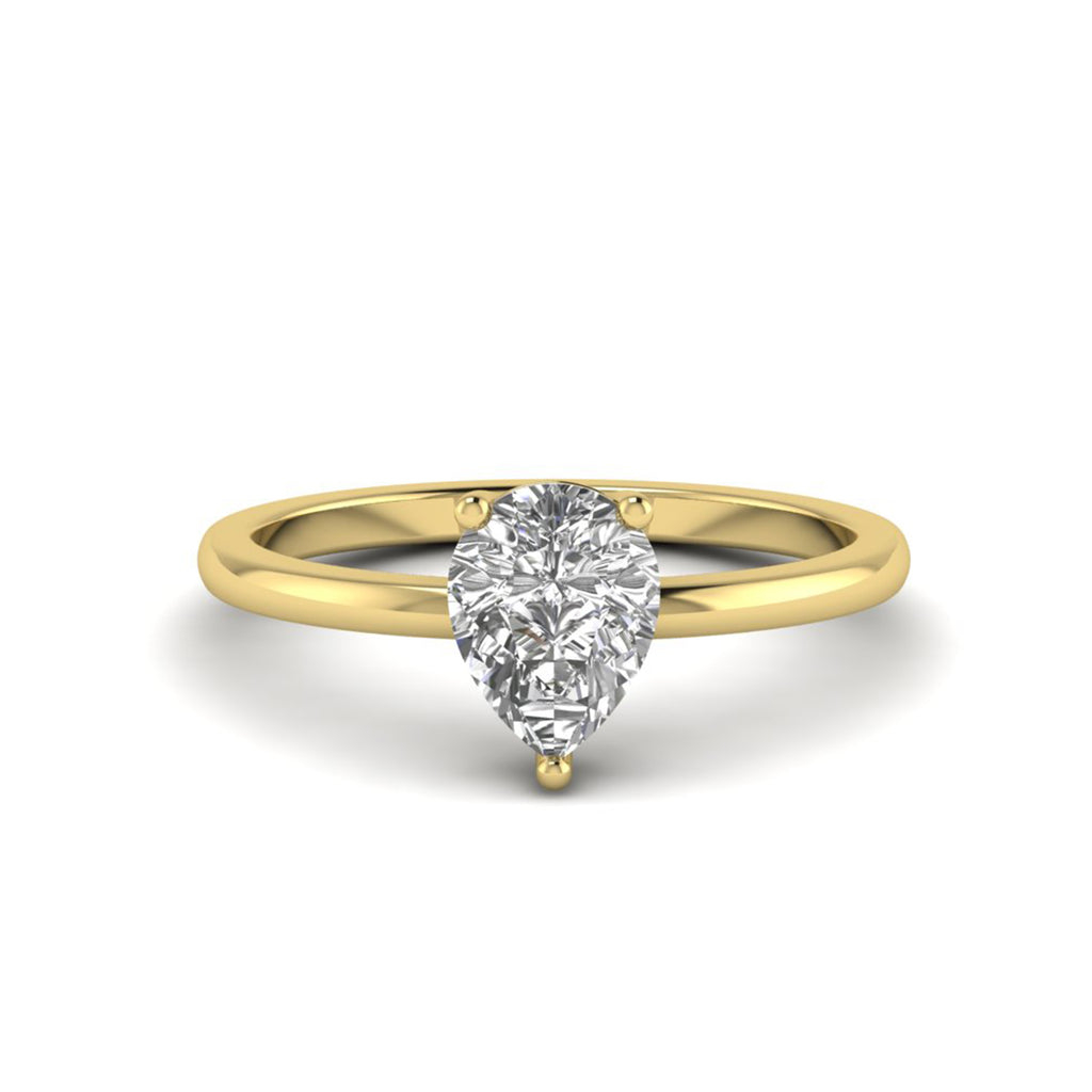 Pear Moissanite Solitaire Engagement Ring Anniversary Jewelry