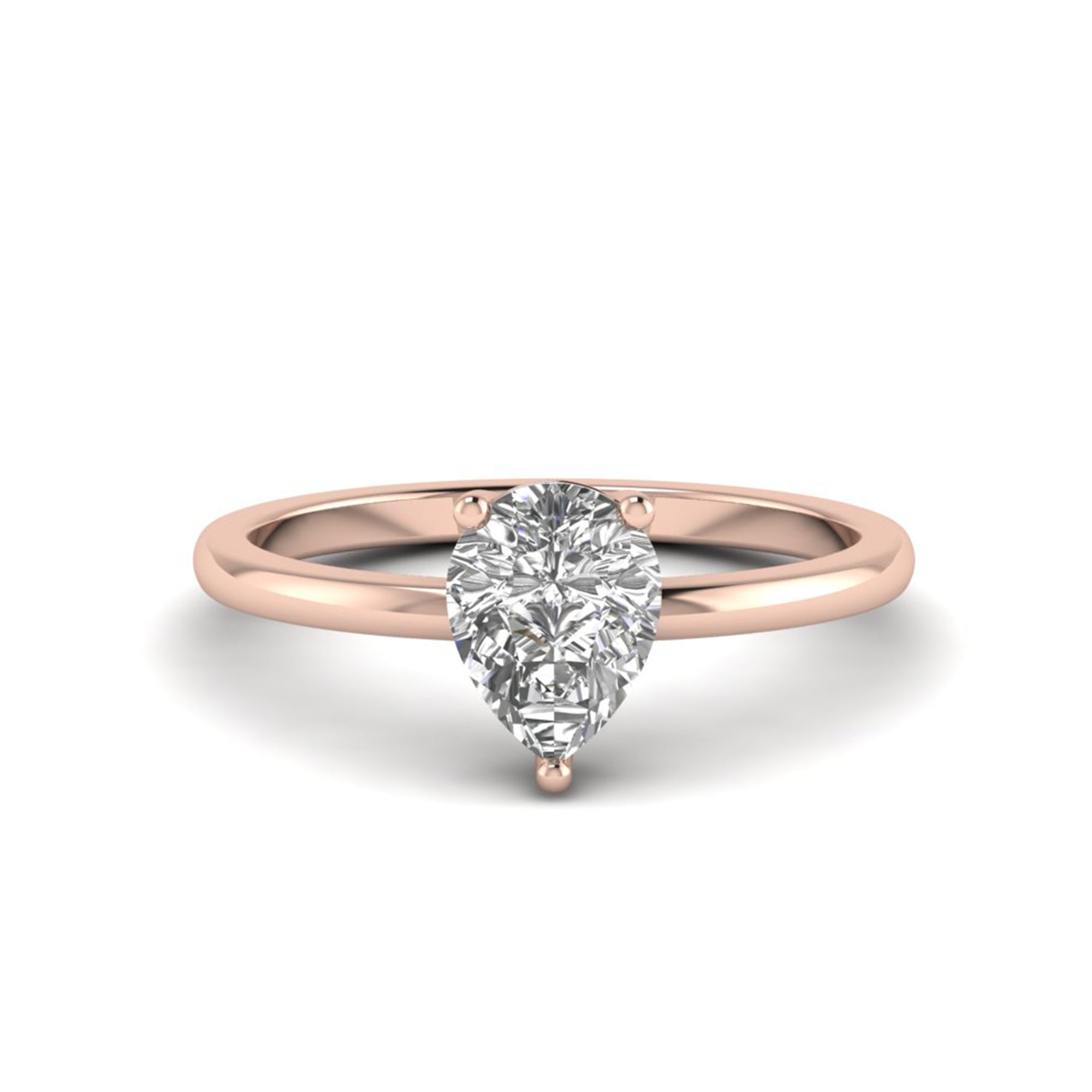Pear Moissanite Solitaire Engagement Ring Anniversary Jewelry
