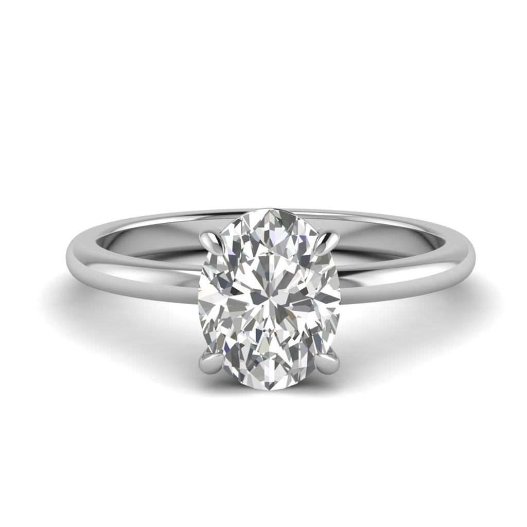 Oval Moissanite Solitaire Engagement Ring Anniversary Jewelry