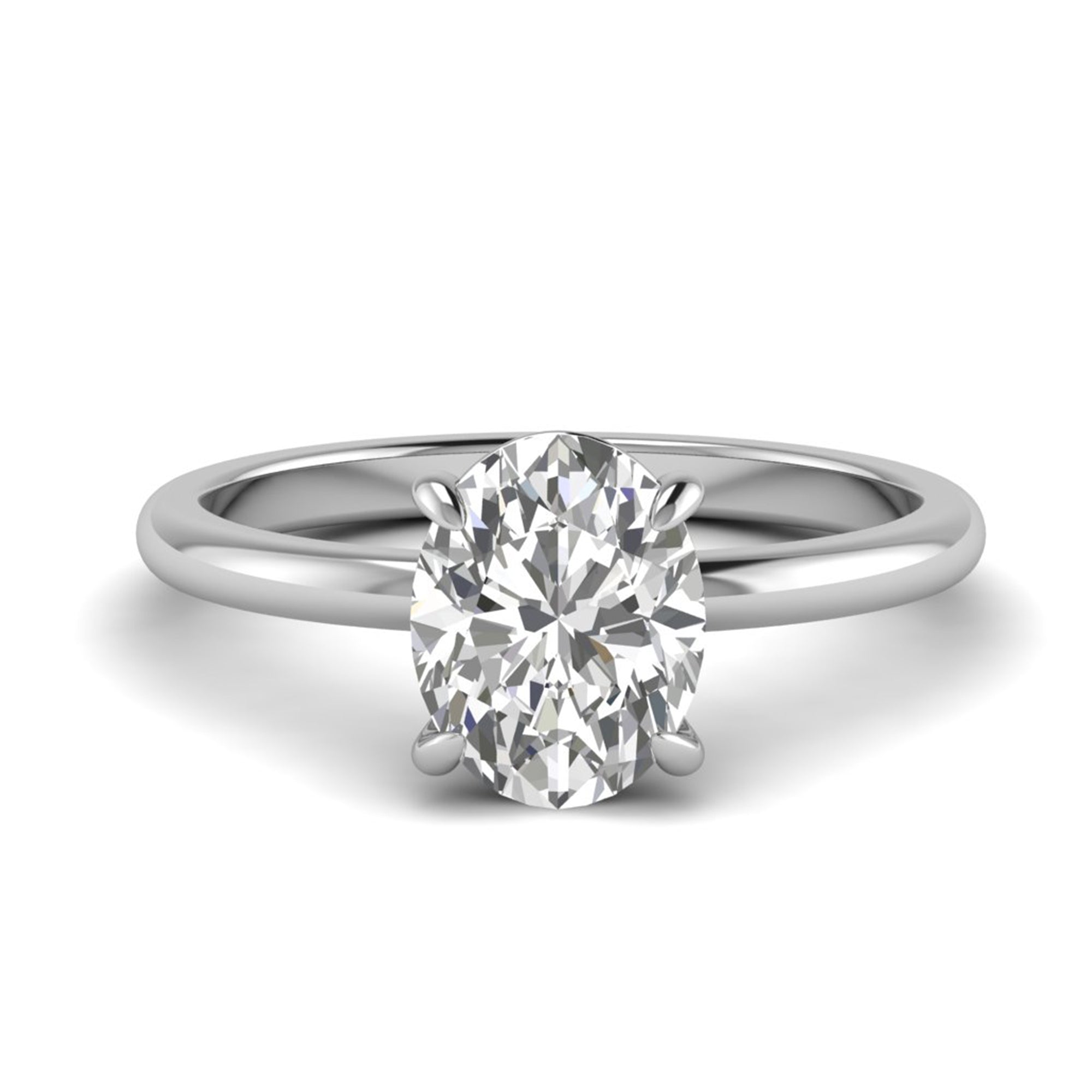 Oval Moissanite Solitaire Engagement Ring Anniversary Jewelry