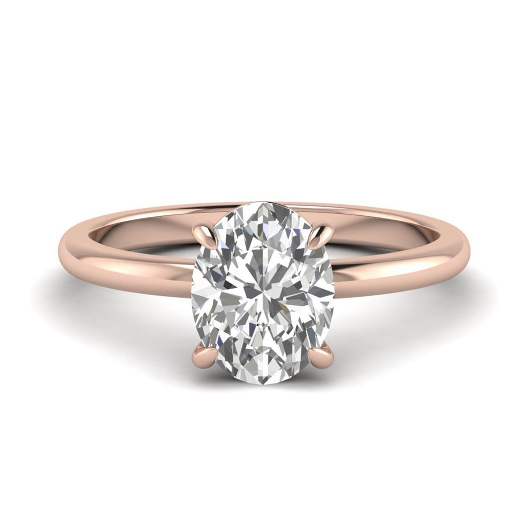 Oval Moissanite Solitaire Engagement Ring Anniversary Jewelry