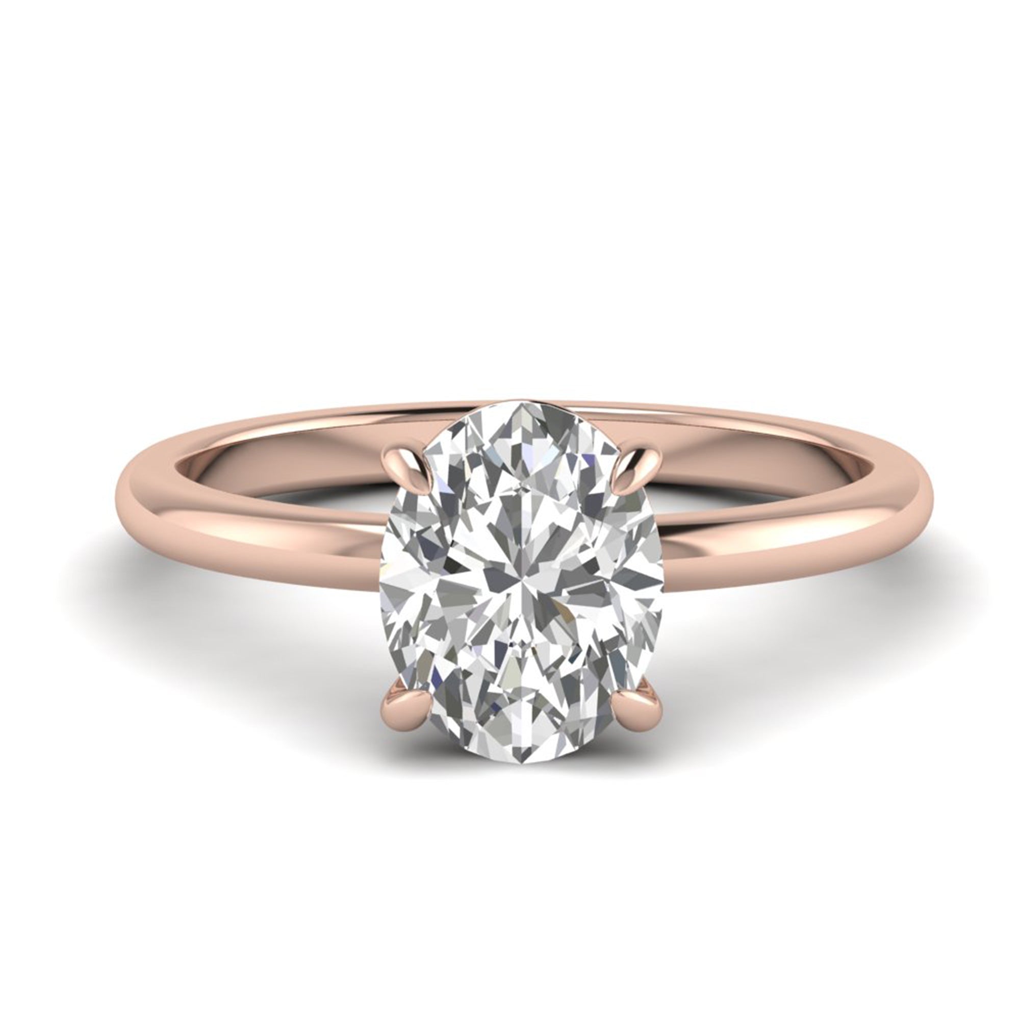 Oval Moissanite Solitaire Engagement Ring Anniversary Jewelry