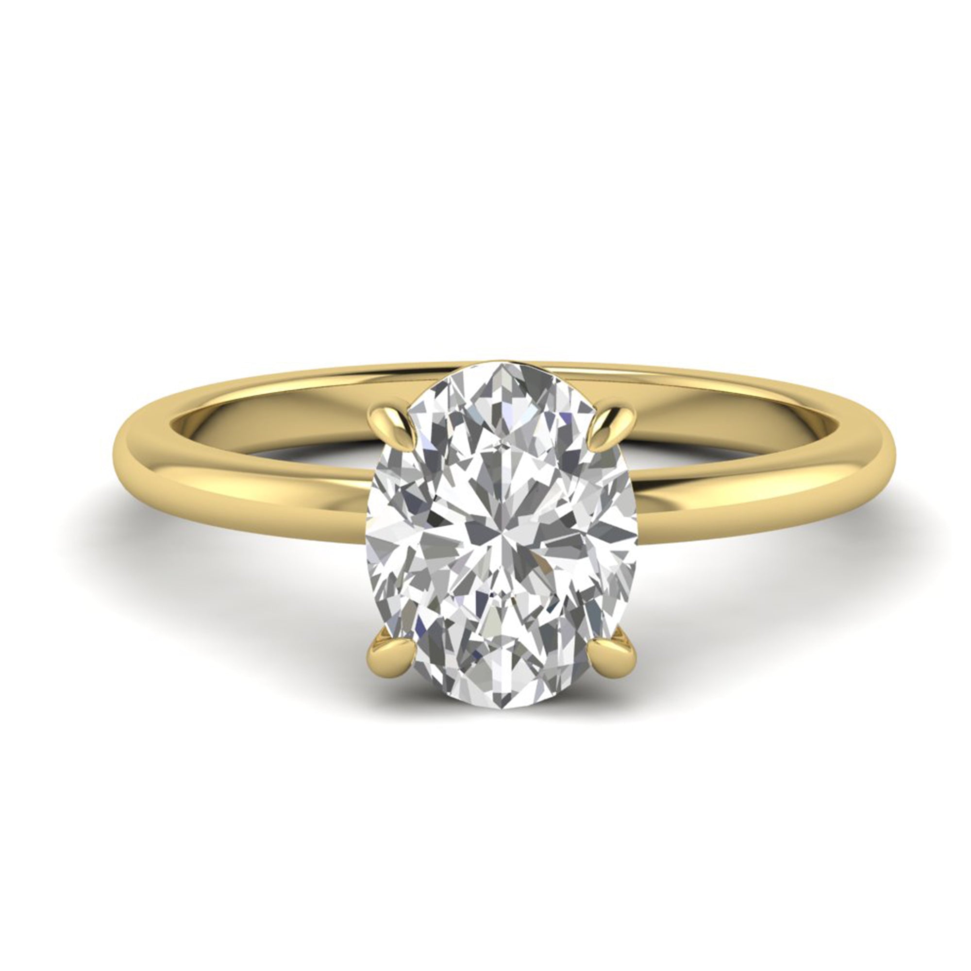 Oval Moissanite Solitaire Engagement Ring Anniversary Jewelry