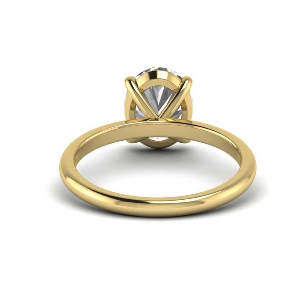 Oval Moissanite Solitaire Engagement Ring Anniversary Jewelry