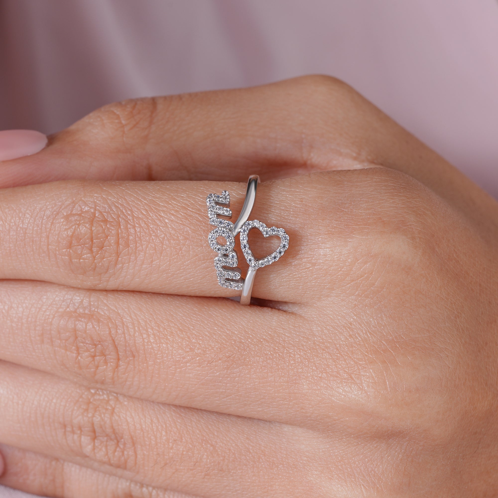 Heart Moissanite Statement Ring Dainty Fine Jewelry