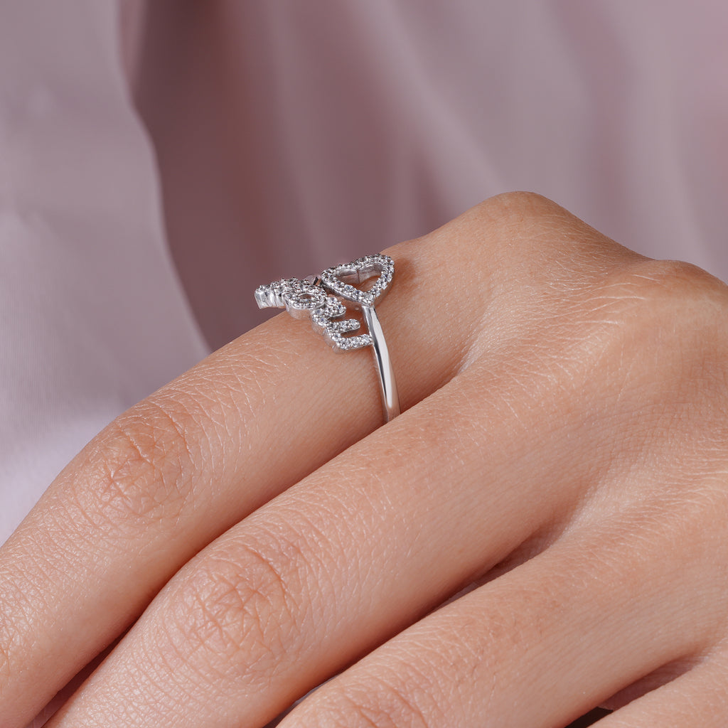 Heart Moissanite Statement Ring Dainty Fine Jewelry