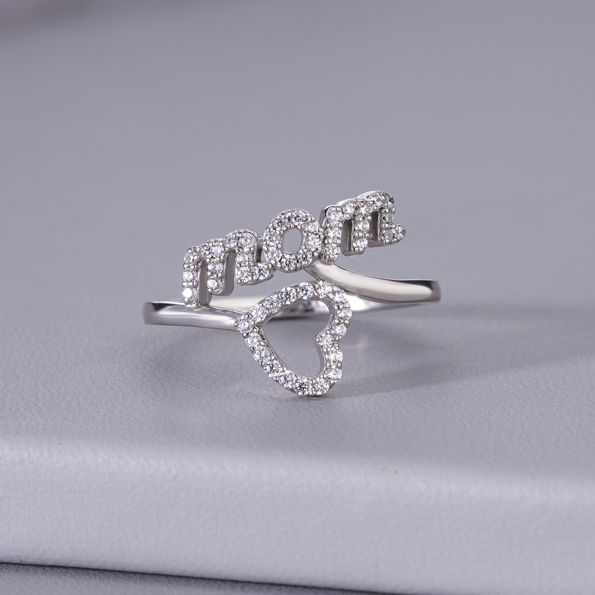 Heart Moissanite Statement Ring Dainty Fine Jewelry