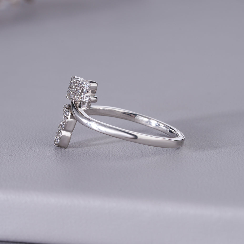 Heart Moissanite Statement Ring Dainty Fine Jewelry