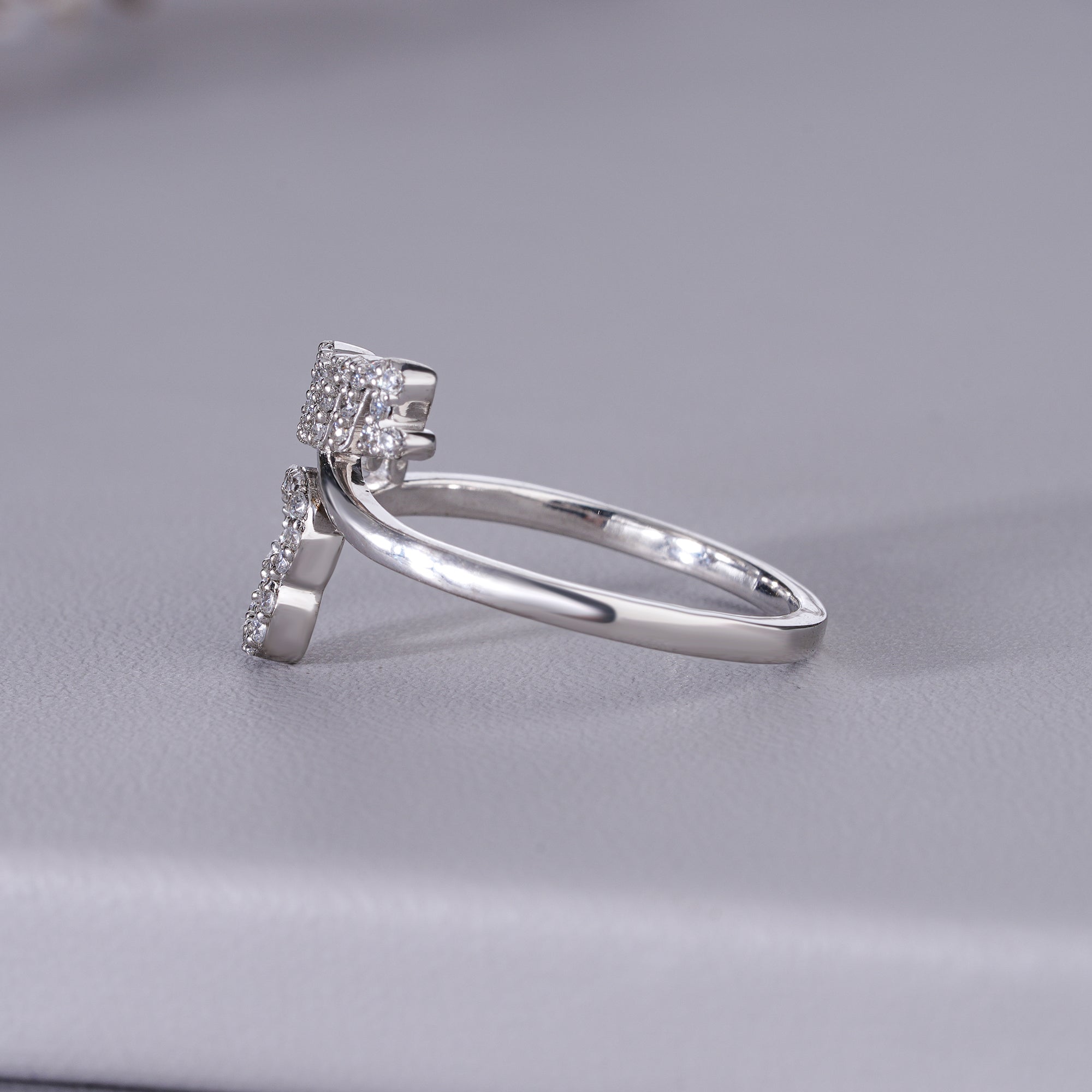 Heart Moissanite Statement Ring Dainty Fine Jewelry