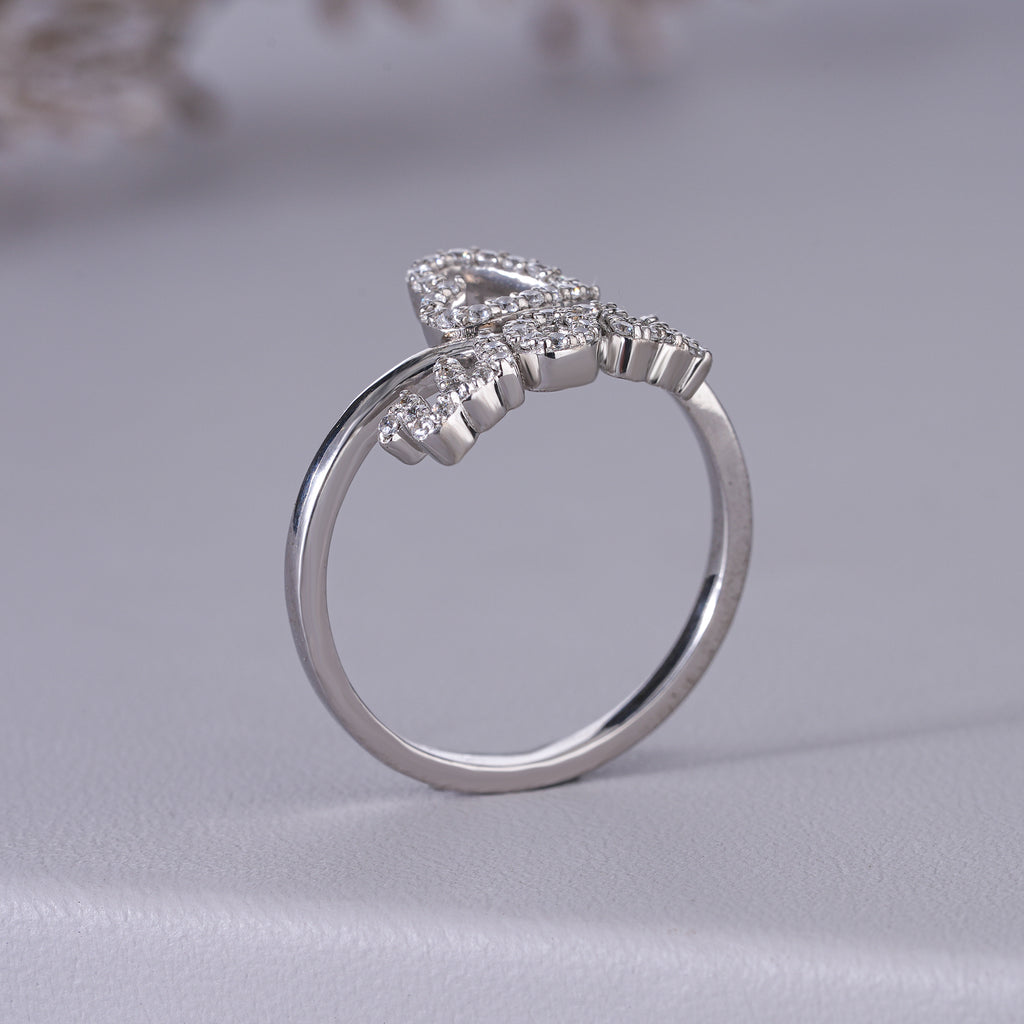 Heart Moissanite Statement Ring Dainty Fine Jewelry