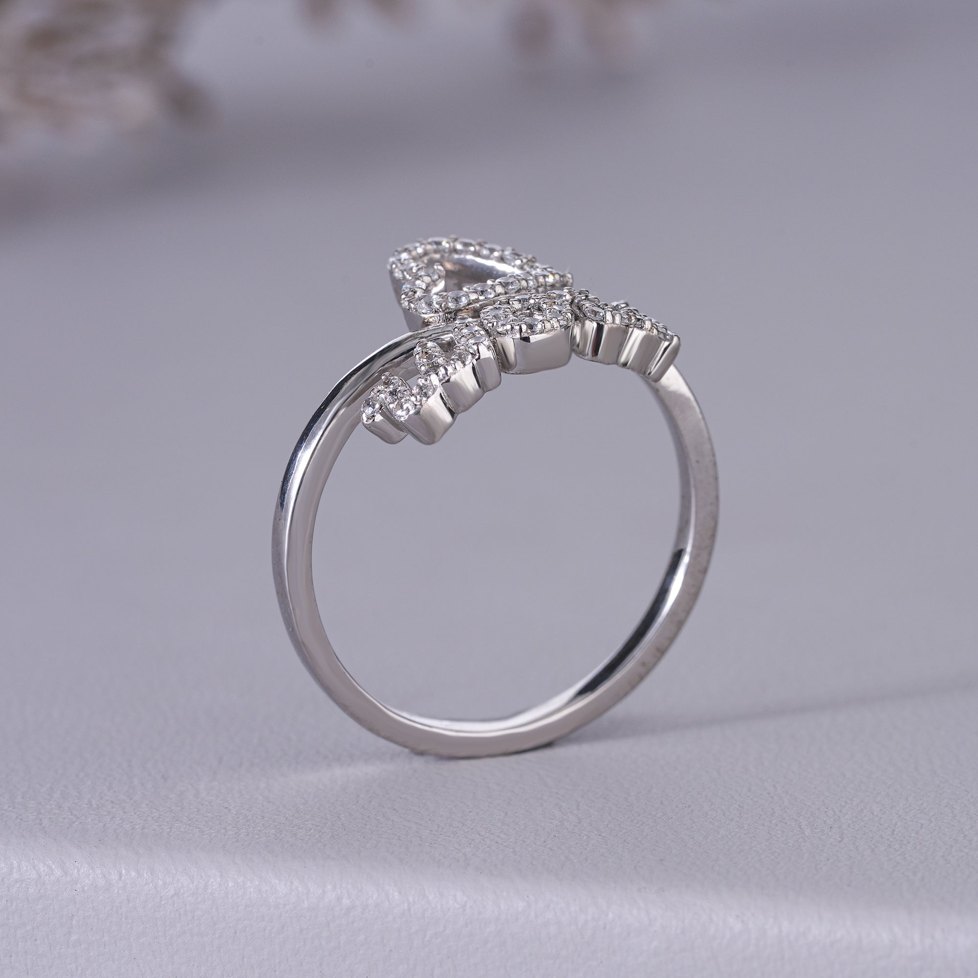 Heart Moissanite Statement Ring Dainty Fine Jewelry