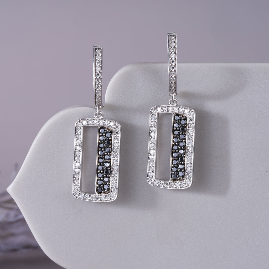 Moissanite Pave Huggie Earrings Cartilage Wedding Jewelry