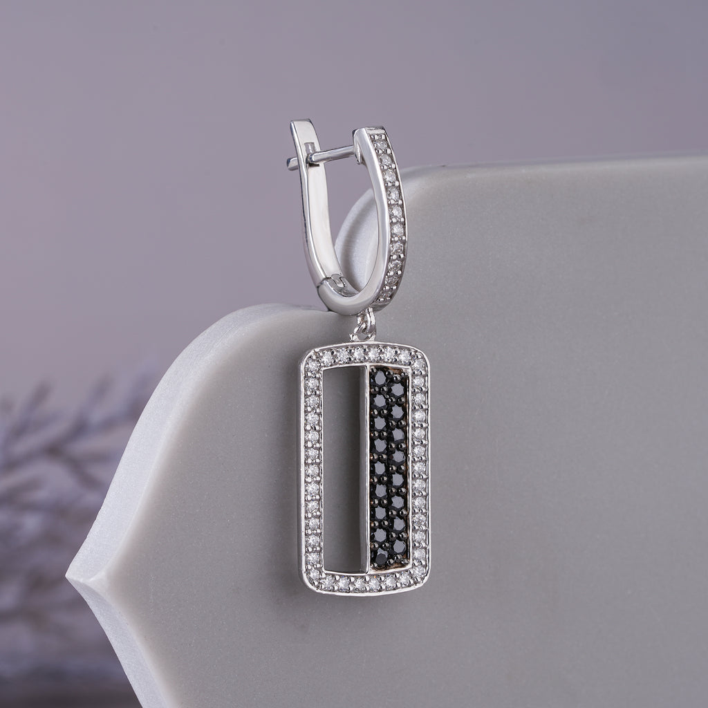 Moissanite Pave Huggie Earrings Cartilage Wedding Jewelry