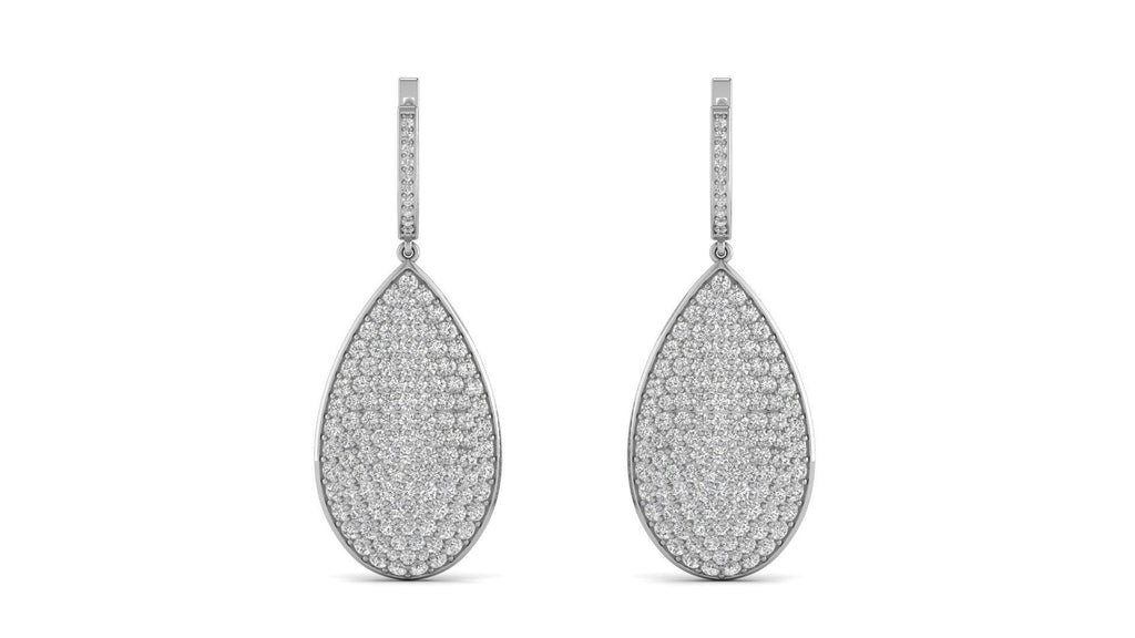 Moissanite Pave Statement Huggie Earrings Dainty Wedding Jewelry
