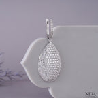 Moissanite Pave Statement Huggie Earrings Dainty Wedding Jewelry