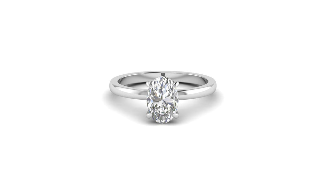 Oval Moissanite Solitaire Engagement Ring Bridal Ring Gift