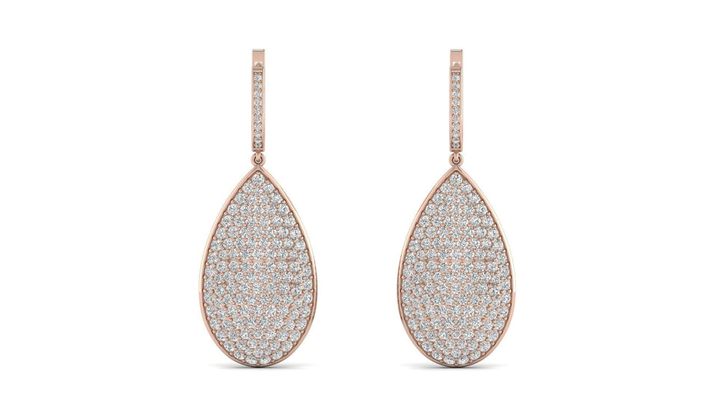 Moissanite Pave Statement Huggie Earrings Dainty Wedding Jewelry