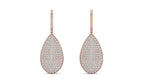 Moissanite Pave Statement Huggie Earrings Dainty Wedding Jewelry