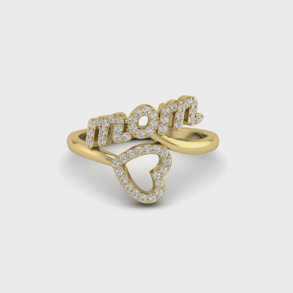 Heart Moissanite Statement Ring Dainty Fine Jewelry